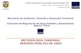 METODOLOGÍA TARIFARIA  SERVICIO PÚBLICO DE ASEO