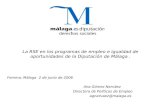 La RSE en los programas de empleo e igualdad de oportunidades de la Diputación de Málaga .