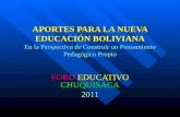 FORO  EDUCATIVO  CHUQUISACA 2011