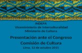 INDEPA  Viceministerio de Interculturalidad Ministerio de Cultura