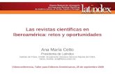 Las revistas científicas en Iberoamérica: retos y oportunidades