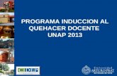 PROGRAMA INDUCCION AL QUEHACER DOCENTE  UNAP 2013