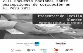 VIII Encuesta nacional sobre percepciones de corrupción en el Perú 2013