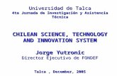 Universidad de Talca 4ta Jornada de Investigación y Asistencia Técnica