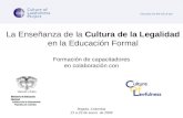 La Enseñanza de la  Cultura de la Legalidad  en la Educación Formal