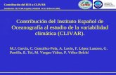 Contribución del IEO a CLIVAR Seminario CLIVAR-España. Madrid  14-15 Febrero 2005.