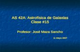 AS 42A: Astrof ísica de Galaxias Clase #15