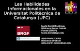 Las Habilidades Informacionales en la Universitat Politècnica de Catalunya (UPC)