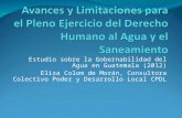 Avances y Limitaciones para el Pleno Ejercicio del Derecho Humano al Agua y el Saneamiento