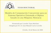 Presentada por Lourdes Tajes Martínez Dirigida por Dr. D. Juan Manuel Cueva Lovelle