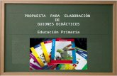 PROPUESTA  PARA  ELABORACIÓN  DE  GUIONES DIDÁCTICOS Educación Primaria