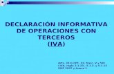DECLARACIÓN INFORMATIVA DE OPERACIONES CON TERCEROS ( IVA )