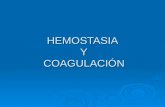 HEMOSTASIA  Y  COAGULACIÓN