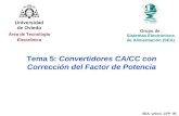Tema 5:  Convertidores CA/CC con Corrección del Factor de Potencia