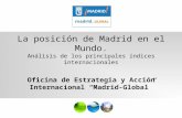 La posición de Madrid en el Mundo. Análisis de los principales índices internacionales