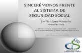 SINCERÉMONOS FRENTE AL SISTEMA DE SEGURIDAD SOCIAL