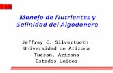 Manejo de Nutrientes y Salinidad del Algodonero