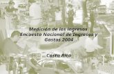 Medición de los ingresos  Encuesta Nacional de Ingresos y Gastos 2004 Costa Rica