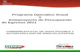 Programa Operativo Anual Y Anteproyecto de Presupuesto de Egresos 2011