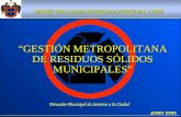 “GESTIÓN METROPOLITANA DE RESIDUOS SÓLIDOS MUNICIPALES”