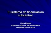 El sistema de financiación subcentral