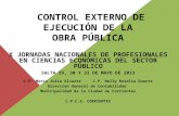 CONTROL EXTERNO DE EJECUCIÓN DE LA  OBRA PÚBLICA