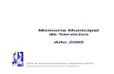 Memoria Municipal de Servicios Año 2005