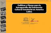 Políticas y Planes para la Salvaguardia del Patrimonio Cultural Inmaterial en America Latina
