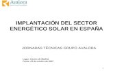 IMPLANTACIÓN DEL SECTOR ENERGÉTICO SOLAR EN ESPAÑA
