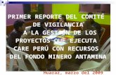 PRIMER REPORTE DEL COMITÉ  DE VIGILANCIA  A LA GESTIÓN DE LOS PROYECTOS QUE EJECUTA
