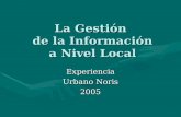 La Gestión  de la Información  a Nivel Local