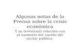 Algunas notas de la Prensa sobre la crisis económica