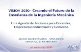VISION 2030 -  Creando el Futuro de la Enseñanza de la Ingeniería Mecánica