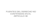FUENTES  DEL DERECHO  NO  CONTENIDAS EN EL  ARTICULO 38