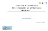 "Gestión Asimétrica y Diferenciación en el Contexto Nacional"