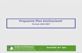 Propuesta Plan Institucional  Período 2005/2007