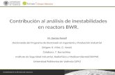 Contribución al análisis de inestabilidades en reactors BWR.