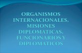 ORGANISMOS INTERNACIONALES, MISIONES DIPLOMATICAS, FUNCIONARIOS Y DIPLOMATICOS