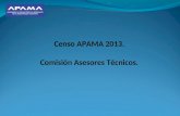 Censo APAMA 2013. Comisión Asesores Técnicos.