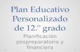 Plan Educativo Personalizado de 12.º grado