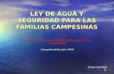 LEY DE AGUA Y SEGURIDAD PARA LAS FAMILIAS CAMPESINAS