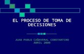 EL PROCESO DE TOMA DE DECISIONES