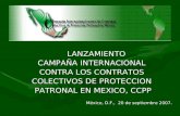 LANZAMIENTO CAMPAÑA INTERNACIONAL  CONTRA LOS CONTRATOS  COLECTIVOS DE PROTECCION