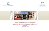 Propuesta de comunicaciones   Consejo de Administradores Zonales Santiago  Agosto de 2012