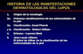 HISTORIA DE LAS MANIFESTACIONES DERMATOLOGICAS DEL LUPUS