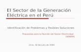 El Sector de la Generación Eléctrica en el Perú
