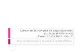 Dirección estratégica de organizaciones públicas (DEOP-GAP) Curso 2012/2013, Cap. 7