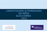 CAPACITACIÓN AUTORIDADES DE MESA ELECCIONES   2011
