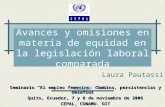 Avances y omisiones en materia de equidad en la legislación laboral comparada