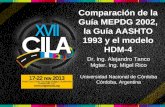 Comparación de la Guía MEPDG 2002, la Guía AASHTO 1993 y el modelo HDM-4